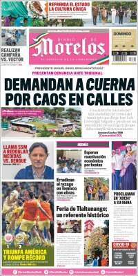 Portada de Diario de Morelos (México)