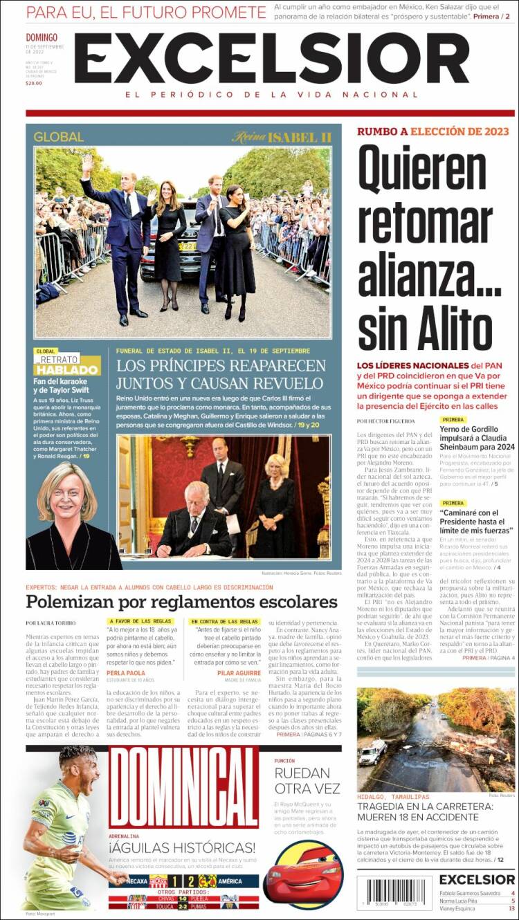 Portada de Excelsior (México)