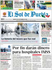 Portada de El Sol de Puebla (México)