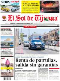 Portada de El Sol de Tijuana (México)