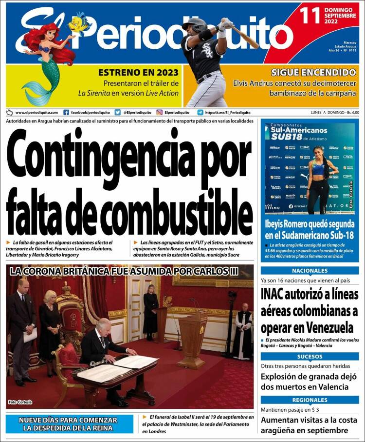 Portada de Periodiquito de Aragua (Venezuela)