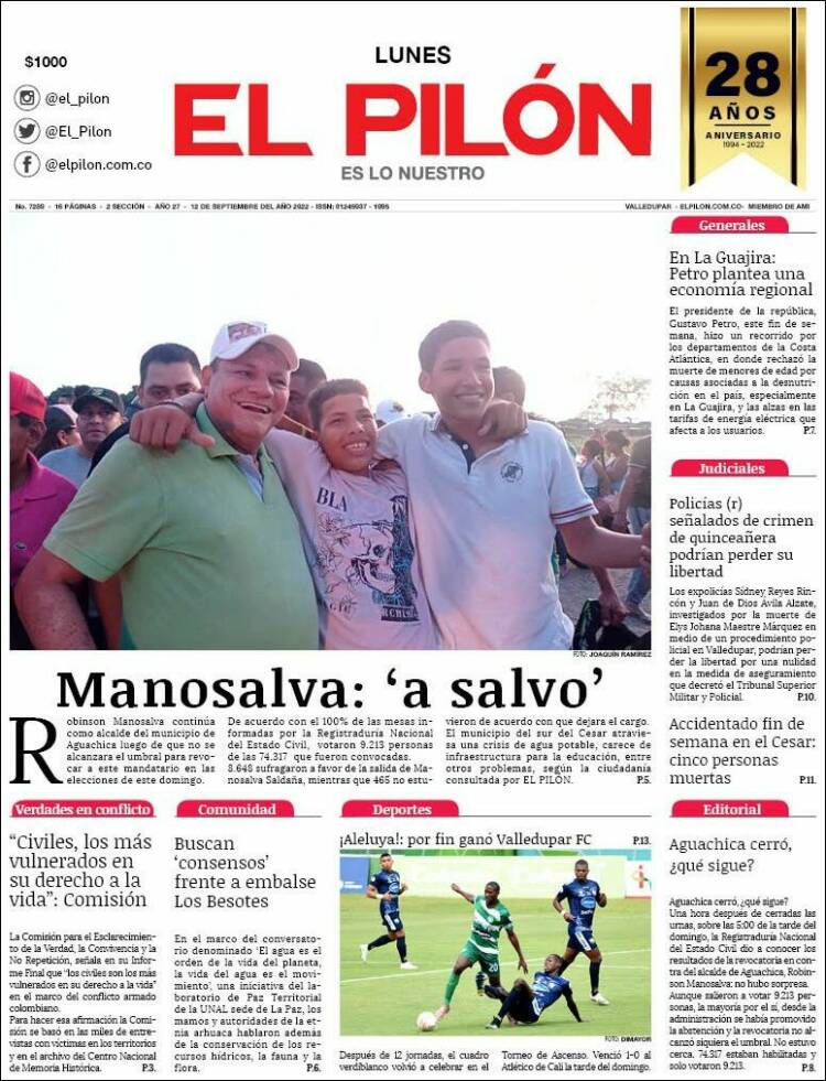 Portada de El Pilón (Colombia)