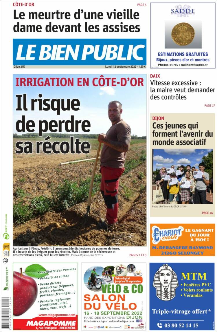 Portada de Le Bien Public (France)
