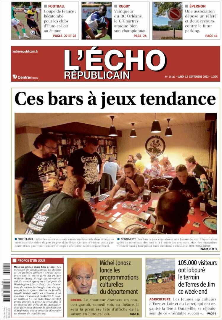 Portada de L'Echo Républicain (France)