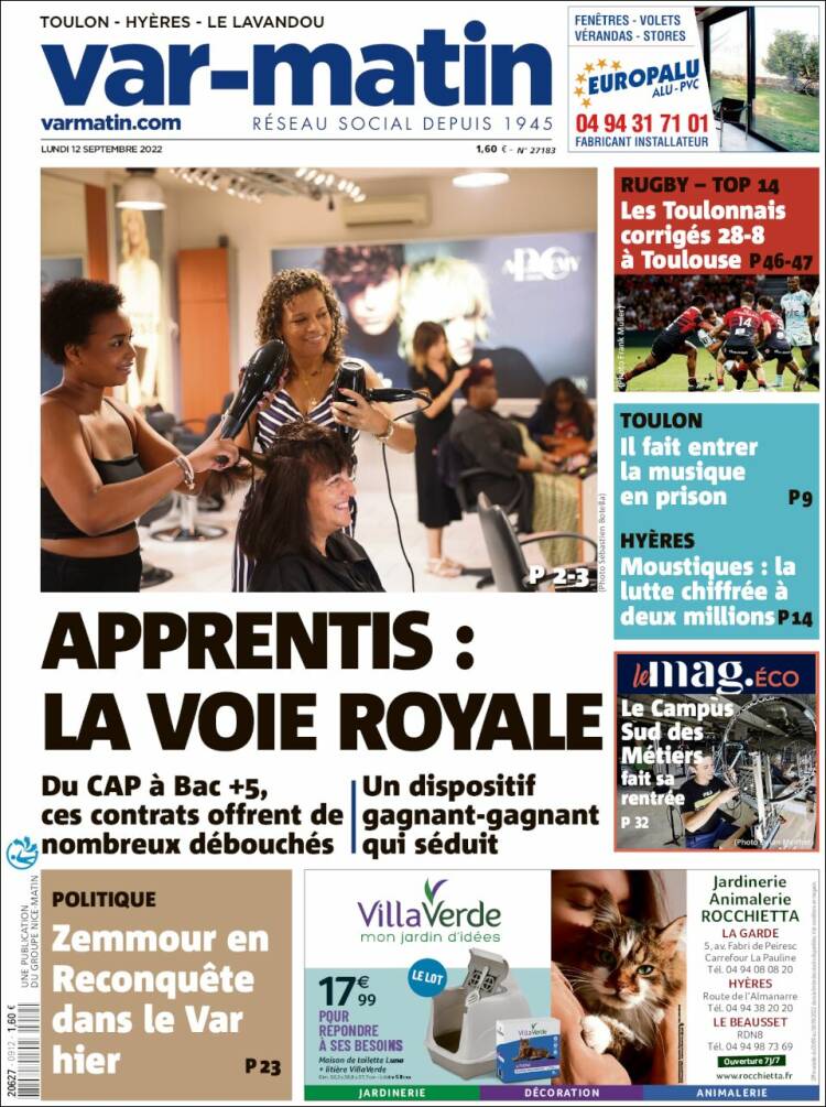 Portada de Var-Matin (France)
