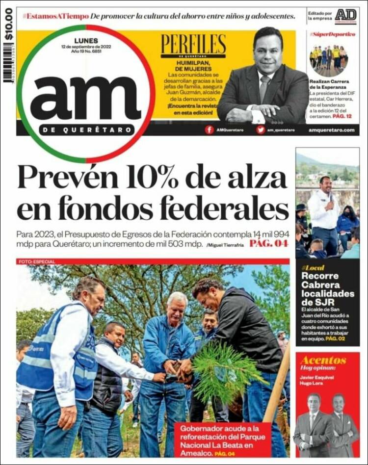 Portada de A.M. Querétaro (México)