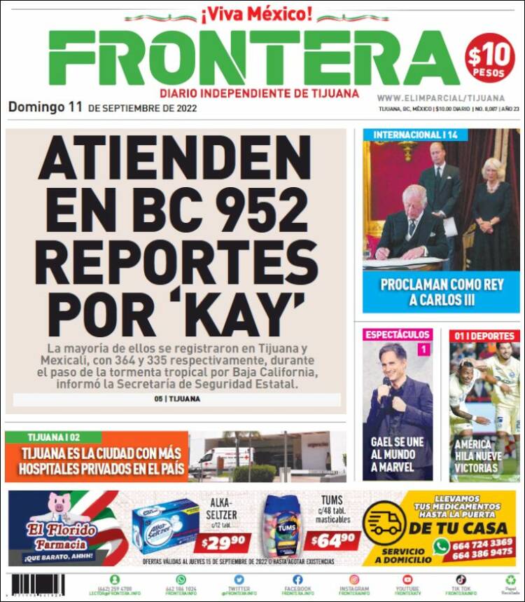 Portada de Frontera (México)