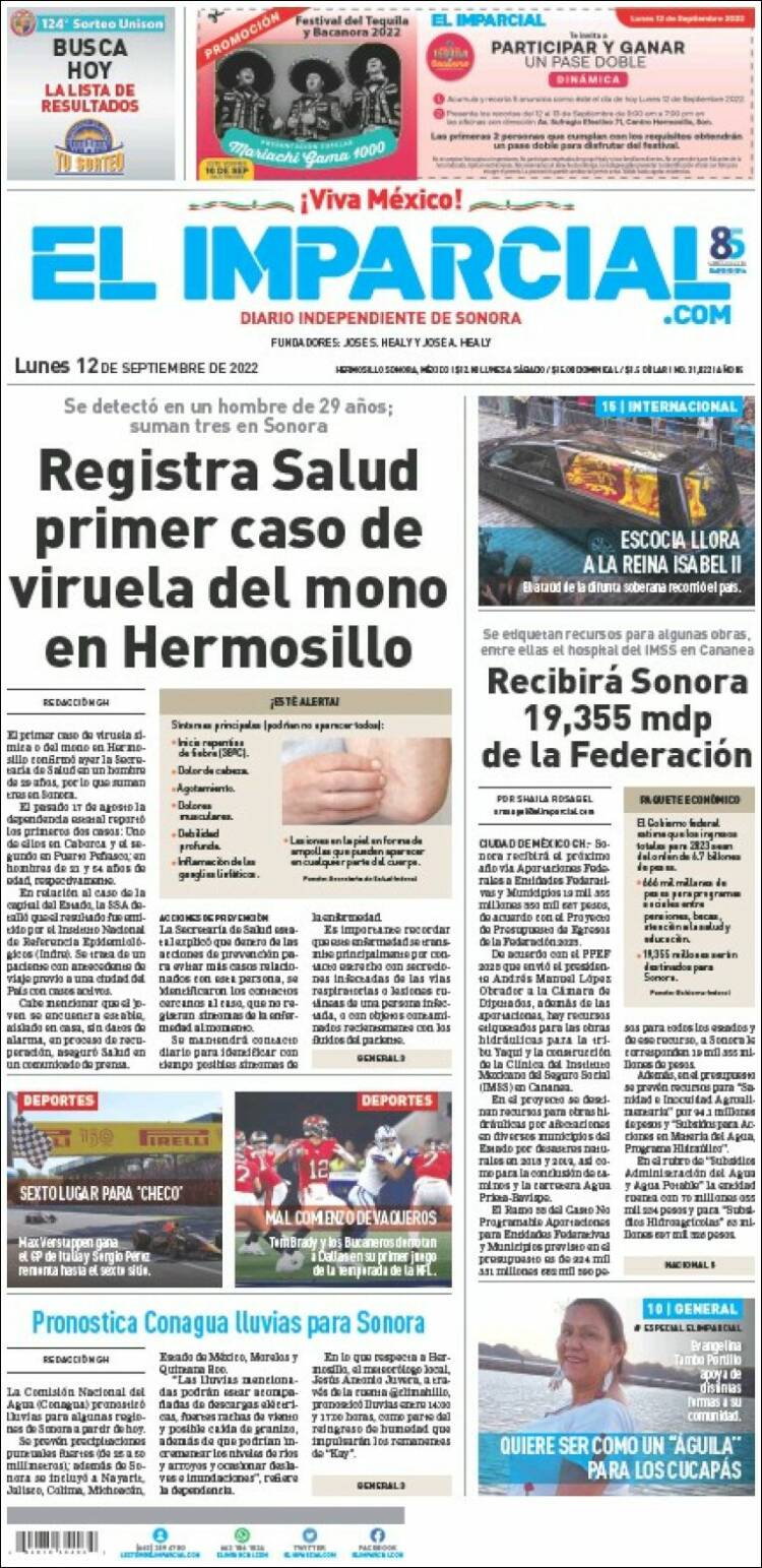 Portada de El Imparcial (México)