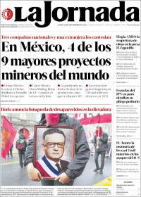 Portada de La Jornada (México)