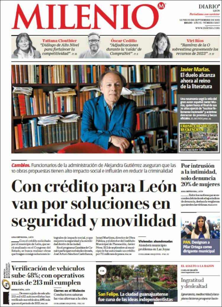 Portada de Milenio de León (México)