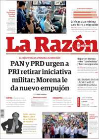 Portada de La Razón (México)