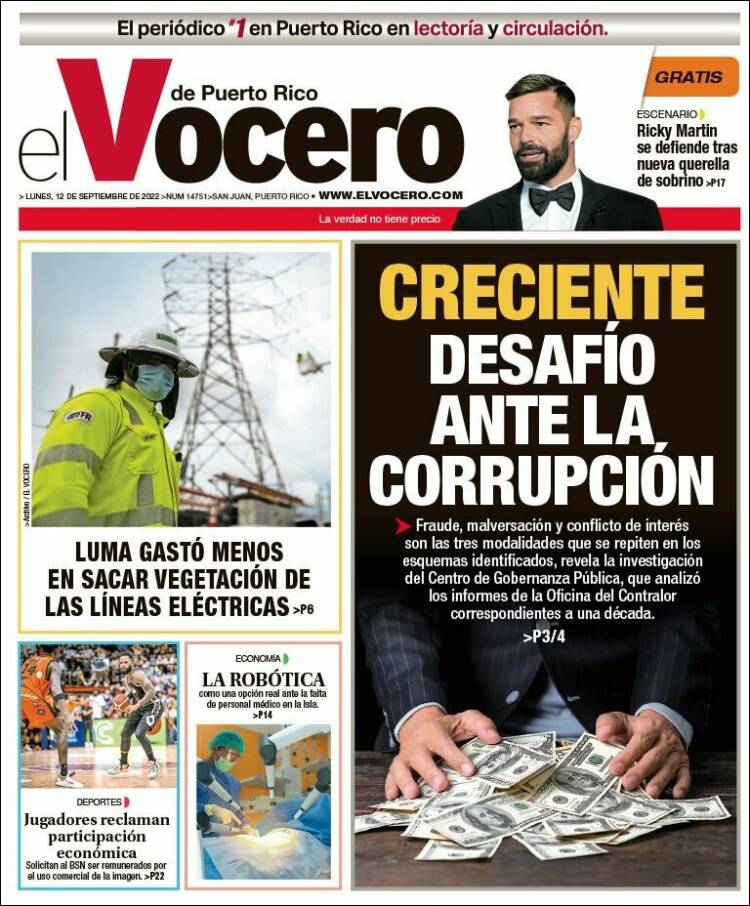 Portada de Vocero (Puerto Rico)