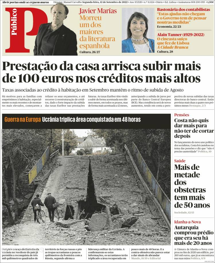 Portada de Público (Portugal)