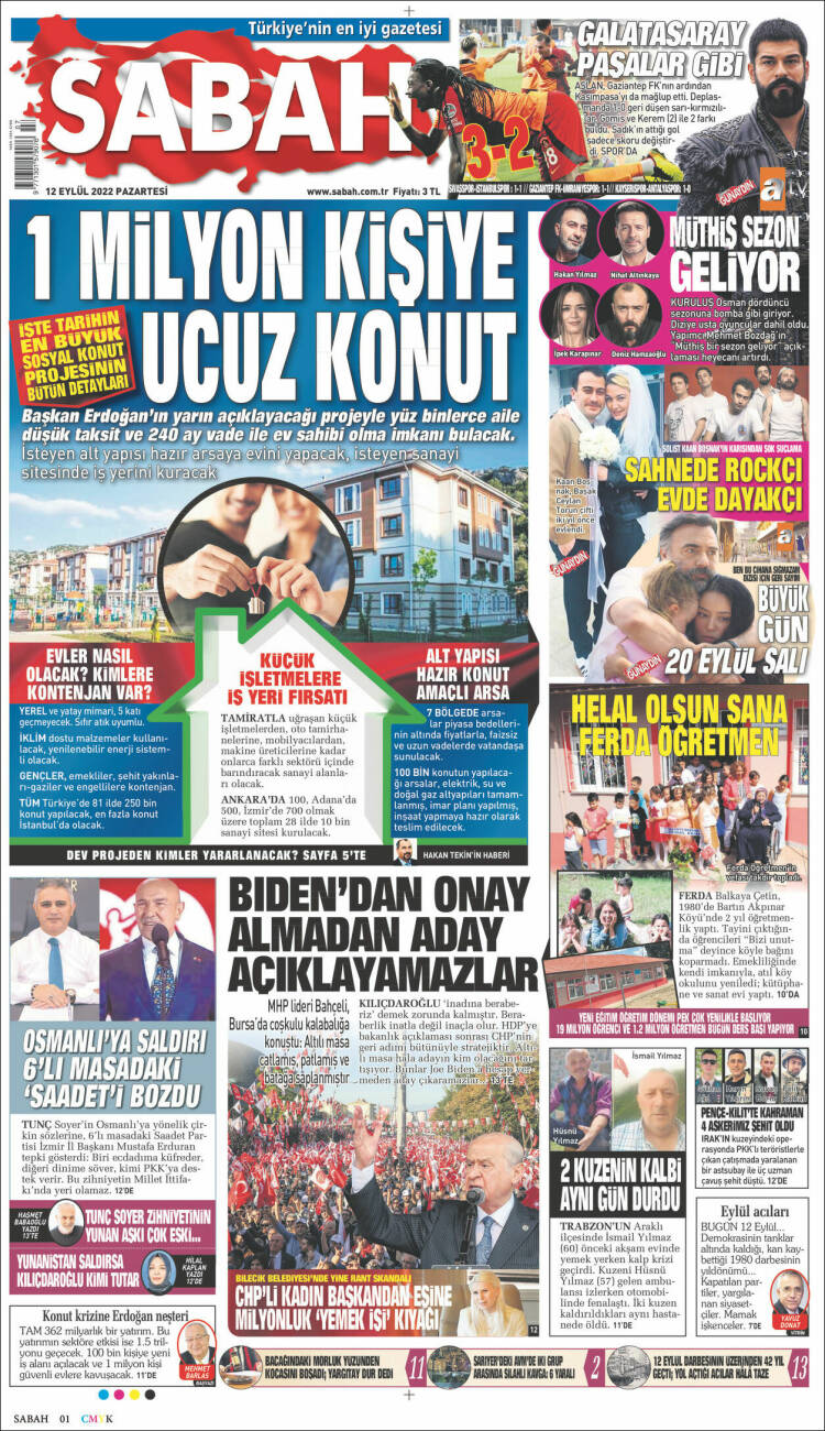 Portada de Sabah (Turqu&iacute;a)