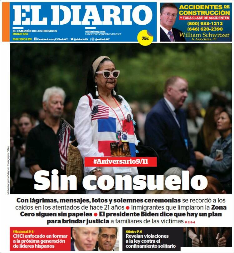 Portada de El Diario NY (USA)