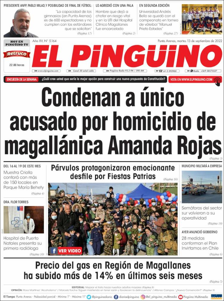 Portada de El Pingüino (Chili)