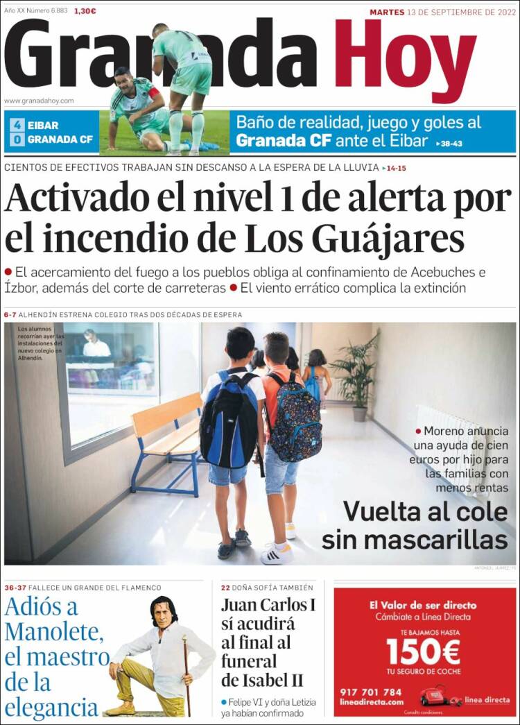 Portada de Granada Hoy (España)