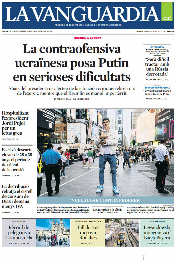 Portada de La Vanguardia (España)