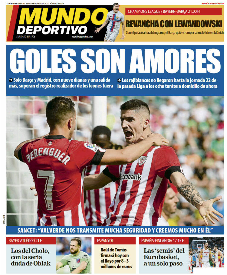 Portada de Mundo Deportivo Bizkaia (España)