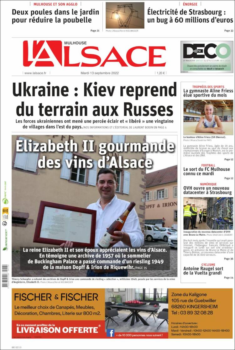 Portada de Journal L'Alsace (France)
