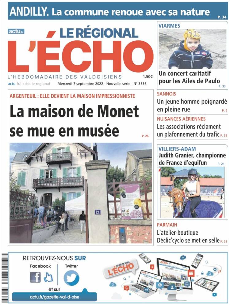 Portada de L'Echo de la Haute-Vienne (France)