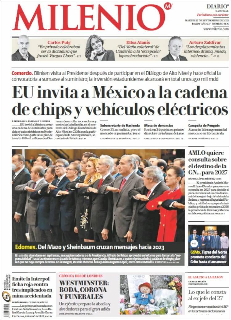 Portada de Milenio (Mexico)