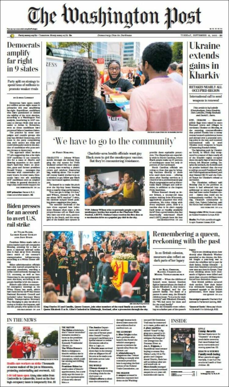 Portada de The Washington Post (USA)