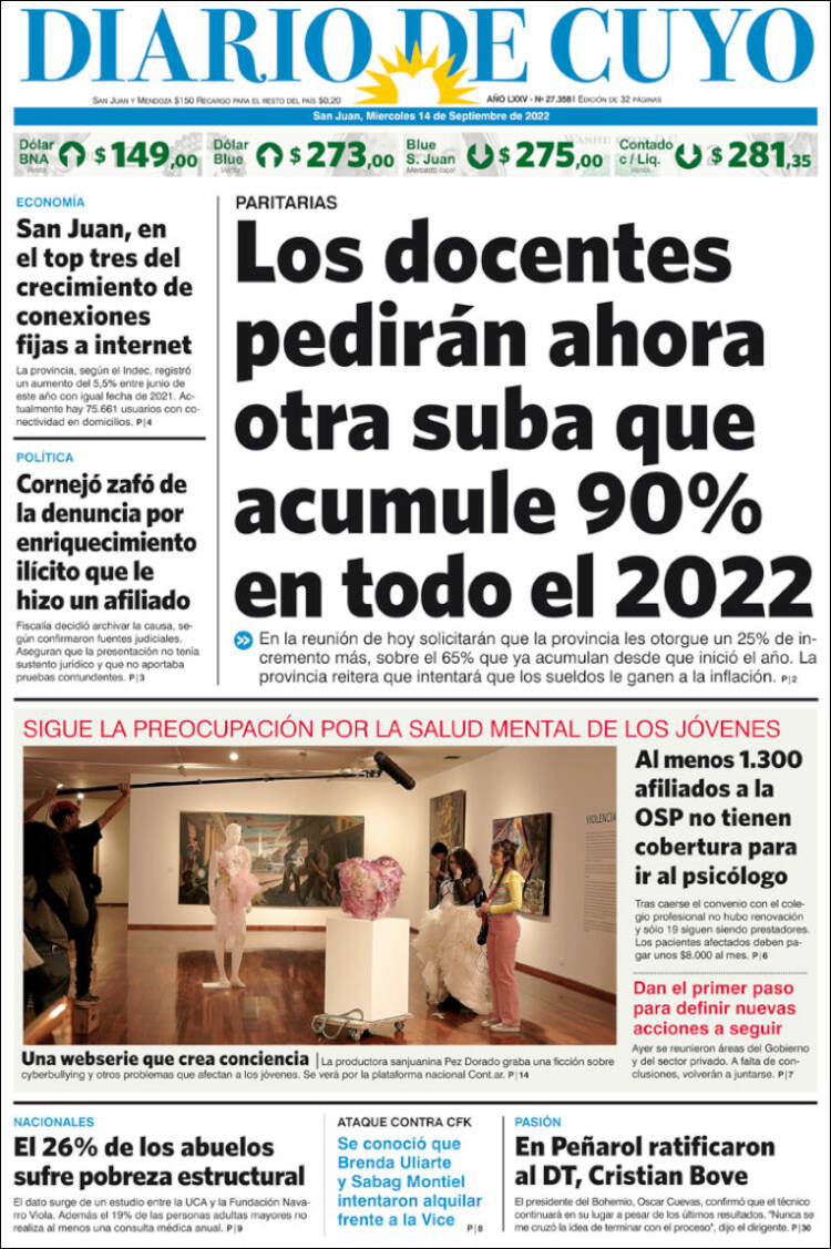 Portada de Diario de Cuyo (Argentine)