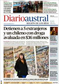 Portada de El Diario Austral de Valdivia (Chile)