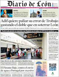 Portada de Diario de León (Espagne)