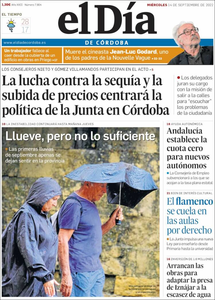 Portada de El Día de Córdoba (España)