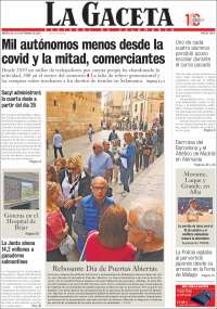 Portada de La Gaceta de Salamanca (España)