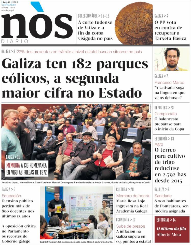 Portada de Nòs Diario (España)