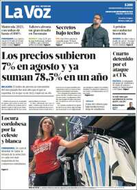 Portada de La Voz del Interior (Argentina)