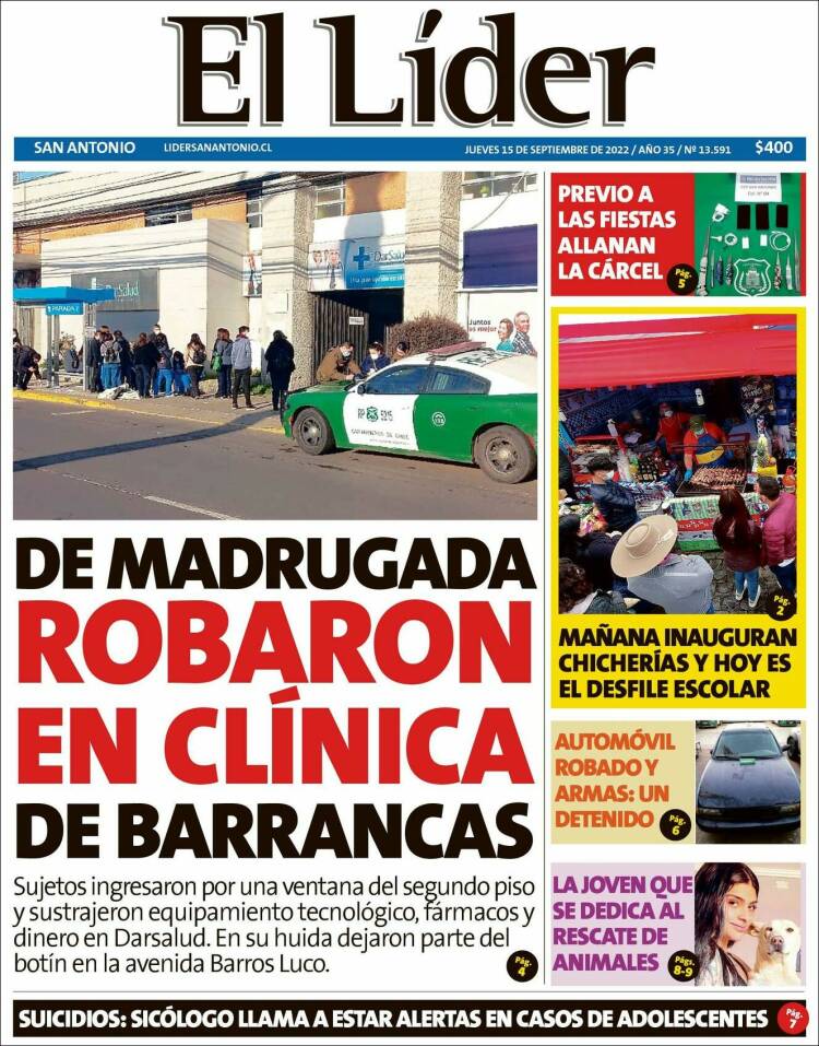Portada de Lider de San Antonio (Chile)