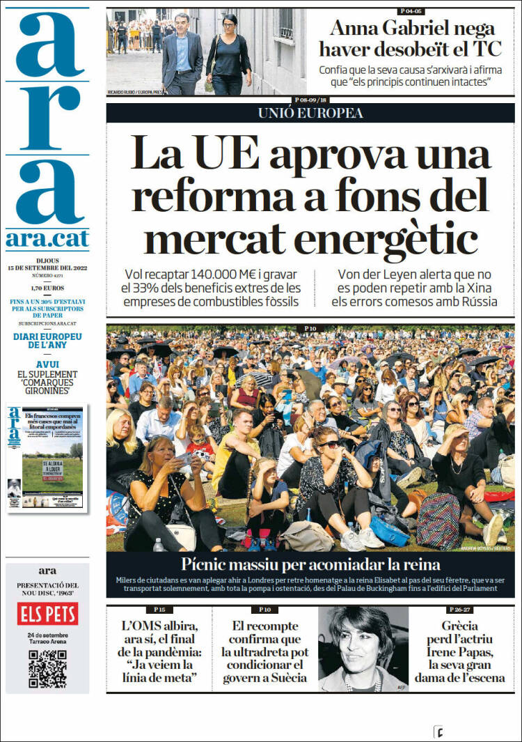 Portada de Ara (España)