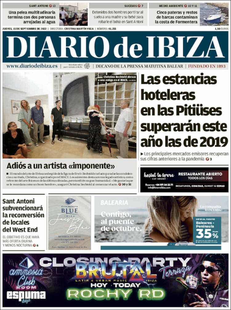 Portada de Diario de Ibiza (España)