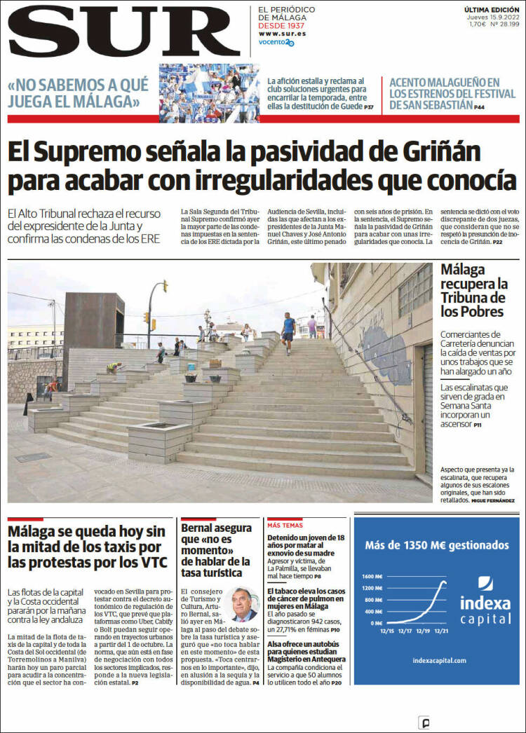 Portada de Diario el Sur (España)