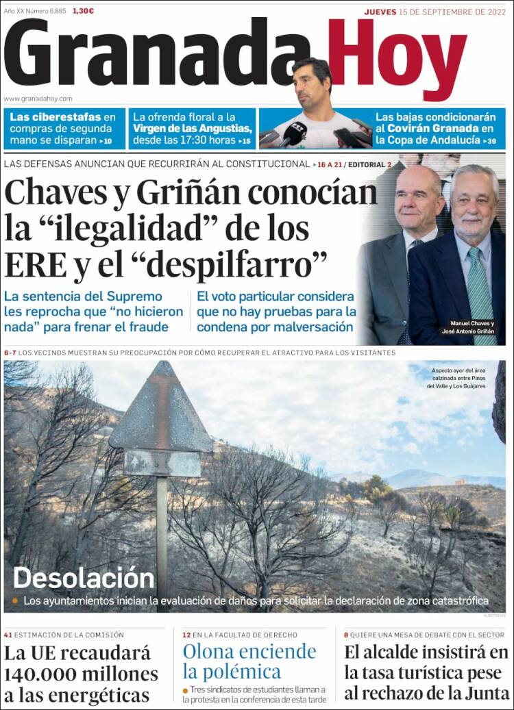 Portada de Granada Hoy (España)