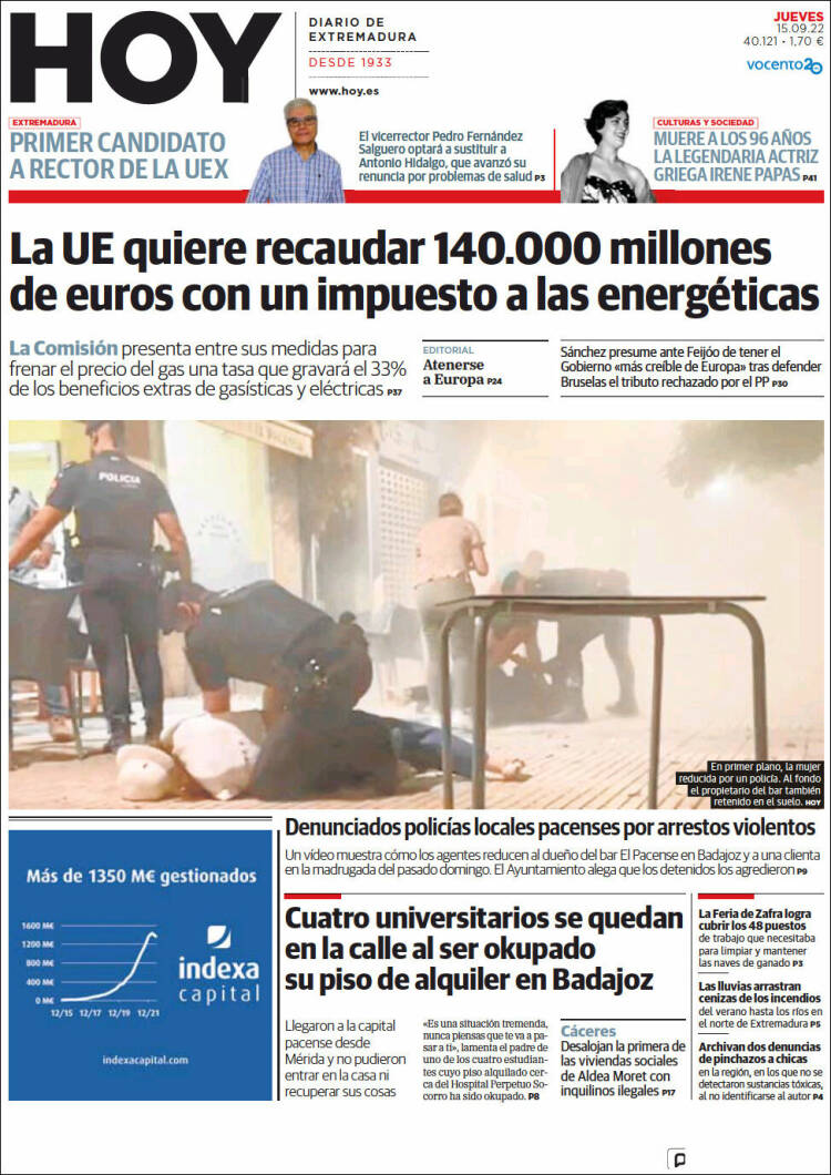 Portada de Hoy - Badajoz (España)