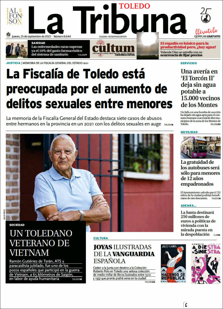 Portada de La Tribuna de Toledo (España)