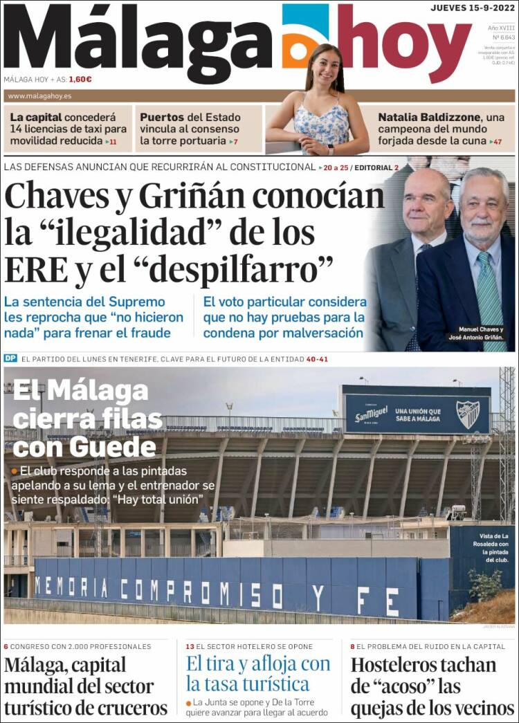 Portada de Málaga Hoy (España)