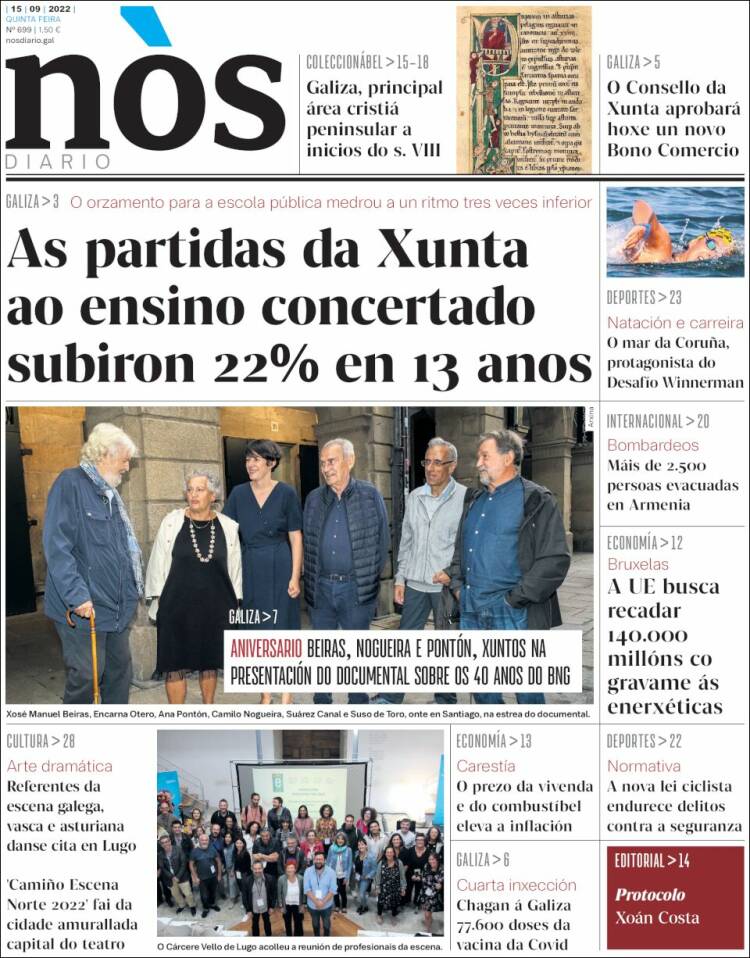 Portada de Nòs Diario (España)