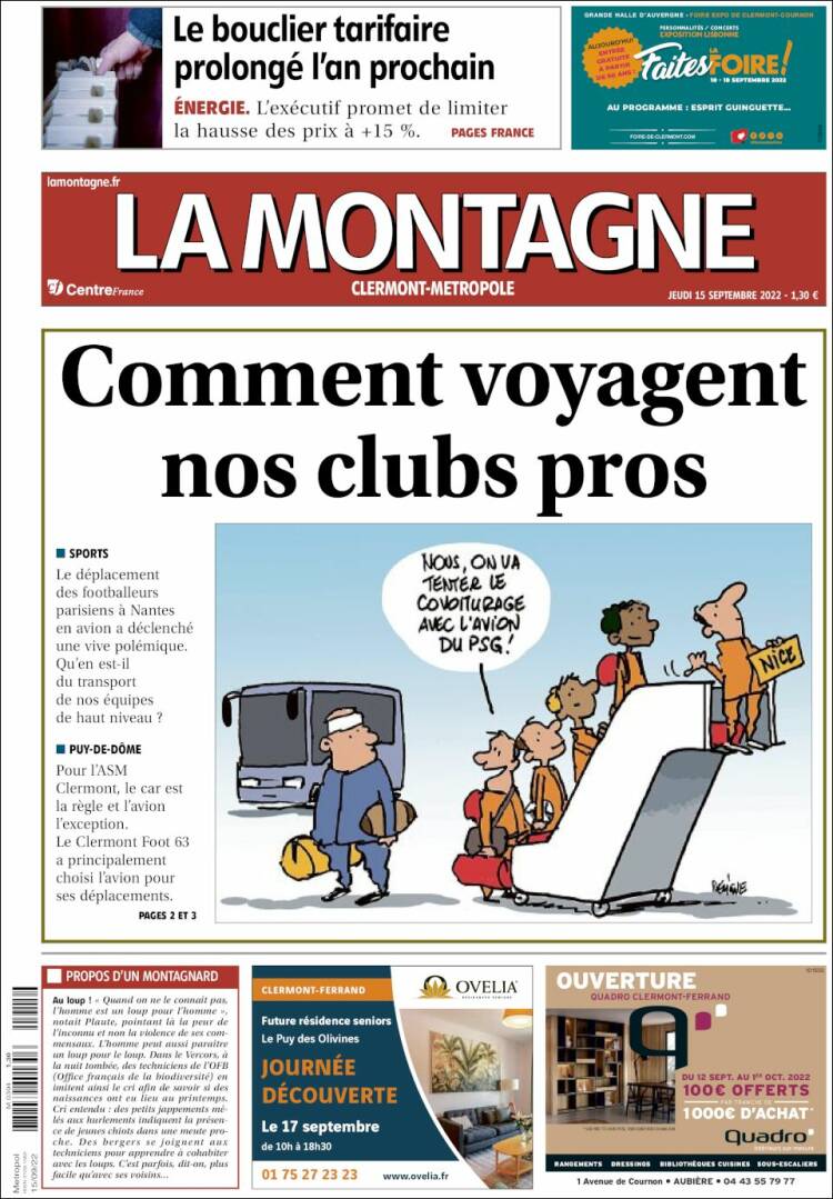 Portada de La Montagne (Francia)