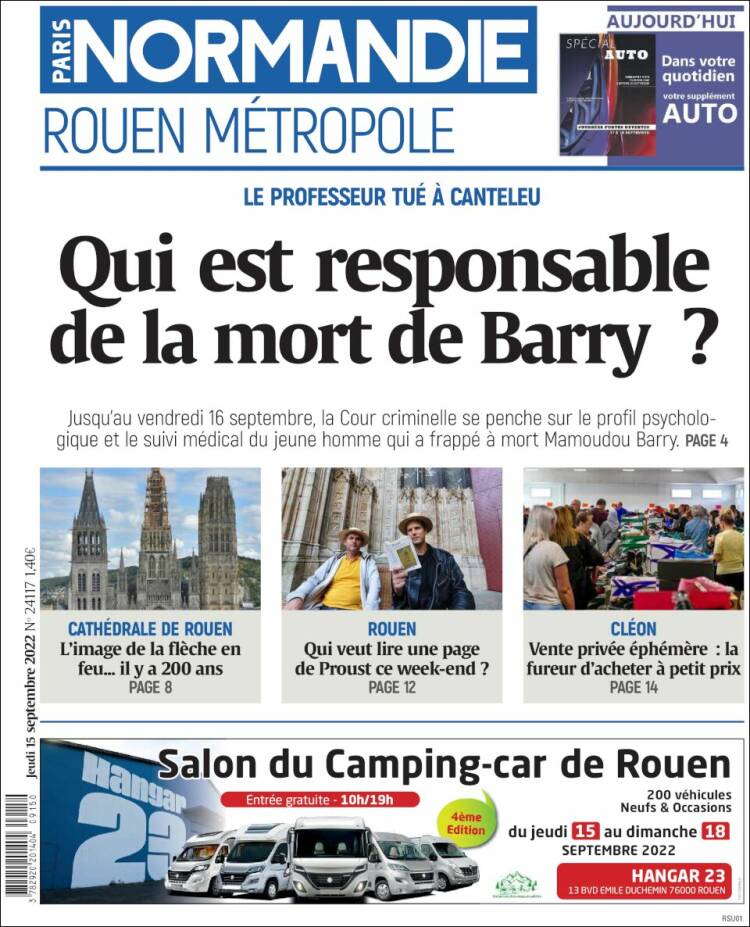 Portada de Paris Normandie (Francia)