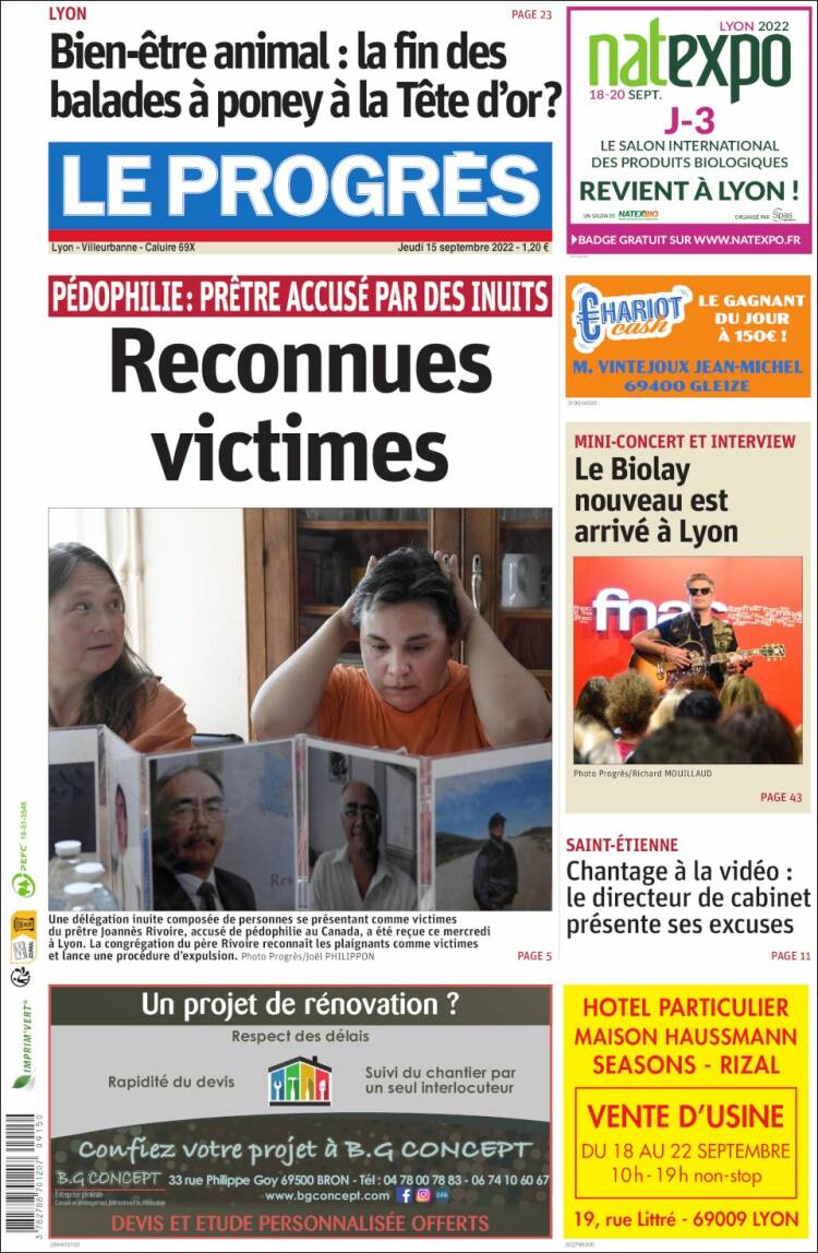 Portada de Progres de Fecamp (Francia)