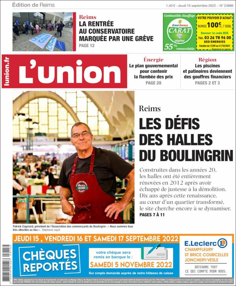 Portada de L'Union (Francia)
