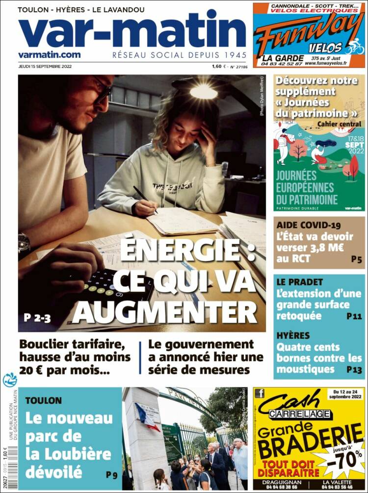 Portada de Var-Matin (Francia)