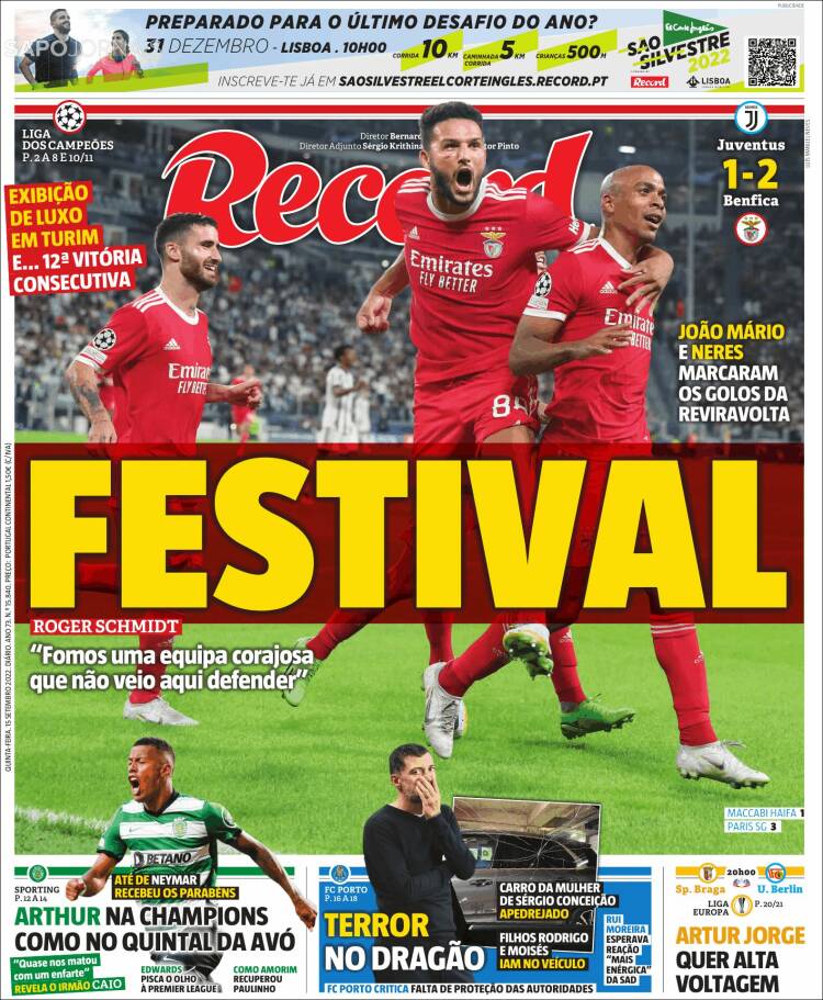 Portada de Record (Portugal)