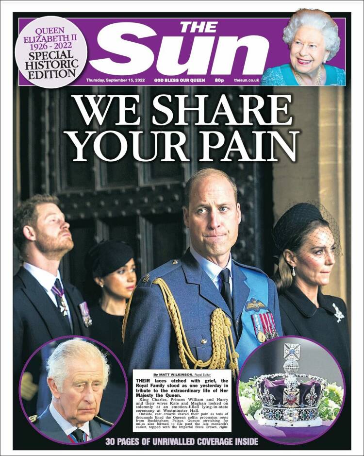 Portada de The Sun (Reino Unido)